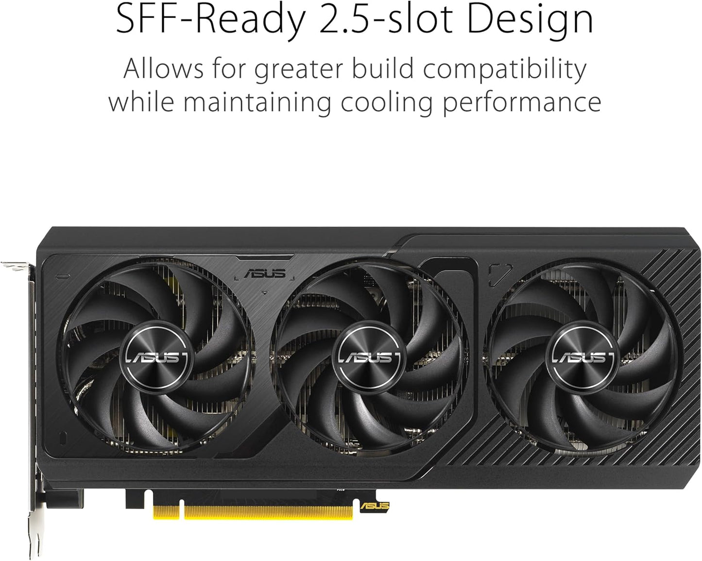 The SFF-Ready ASUS Prime GeForce RTX™ 5070 12GB GDDR7 Graphics Card (PCIe® 5.0, 12GB GDDR7, HDMI®/DP 2.1, 2.5-Slot, Axial-tech Fans, Dual BIOS)