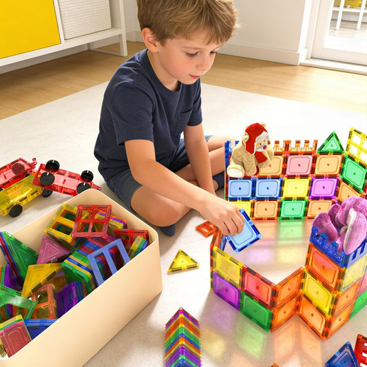 Magnetic Tiles Kids Toys STEM Magnetic Blocks Building Magnet Toy 40PCS