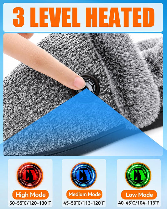 Heated Slippers foraMen & Women, Rechargeable Electric Foot Warmers