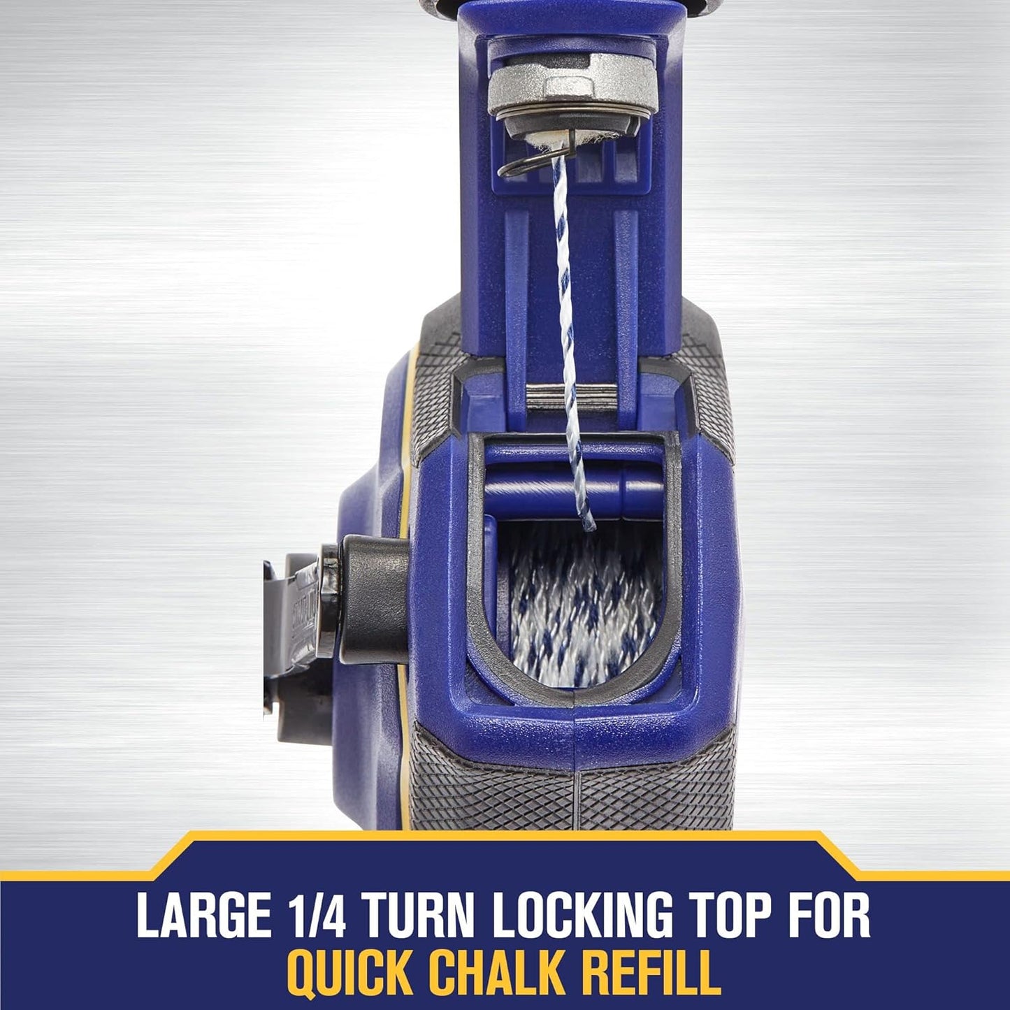 Irwin STRAIT-LINE Chalk Line, Speedline Pro Reel, Blue, 100 ft. (IWHT48443BC)