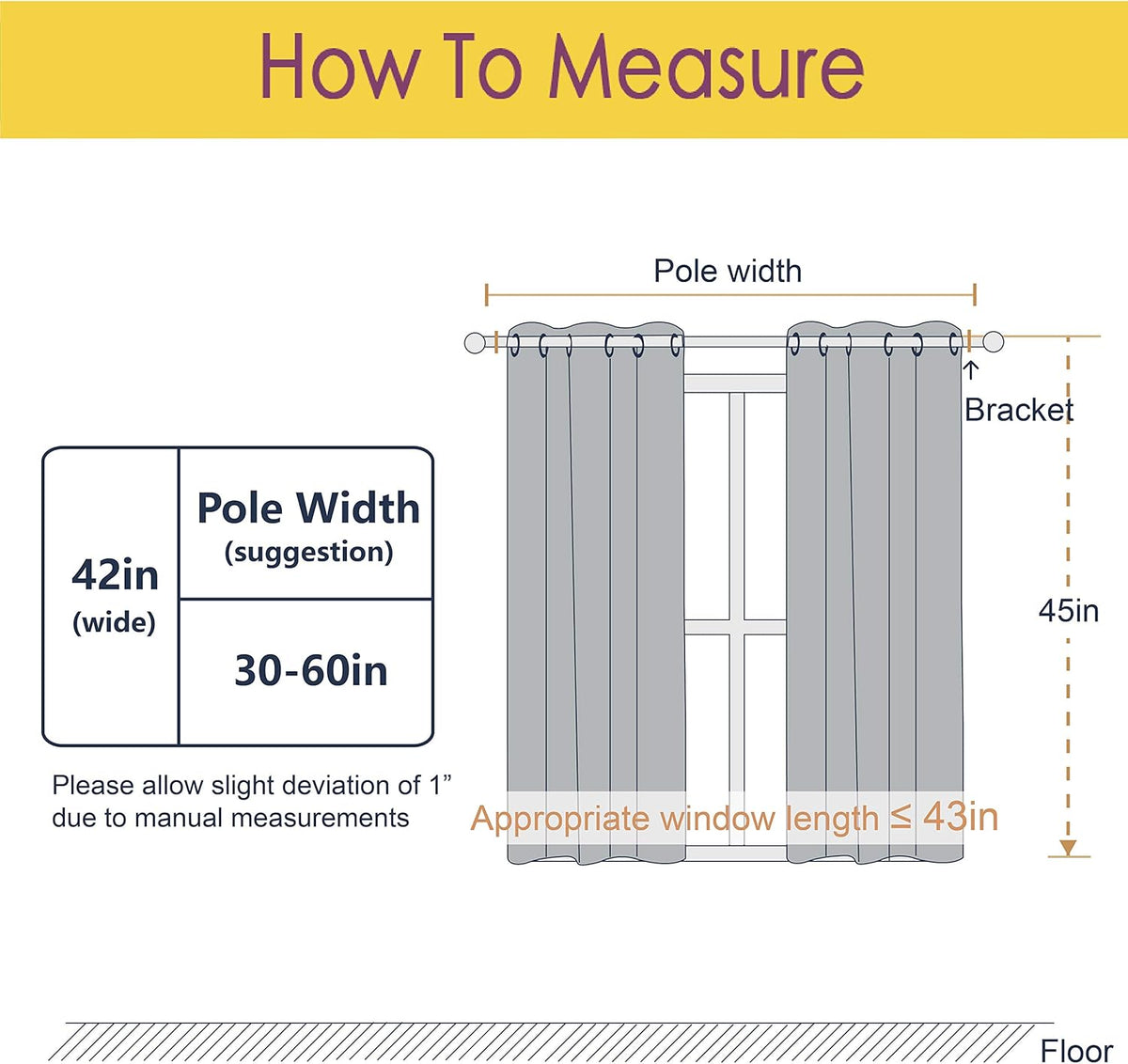 NICETOWN Blackout Curtains 2 Panels for Bedroom- Thermal Insulated Grommet Blackout Curtains 63 Inches Long for Living Room/Kitchen Rideaux occultants (2 Panels, W42 x L63 -Inch,Grey) - PuriLite
