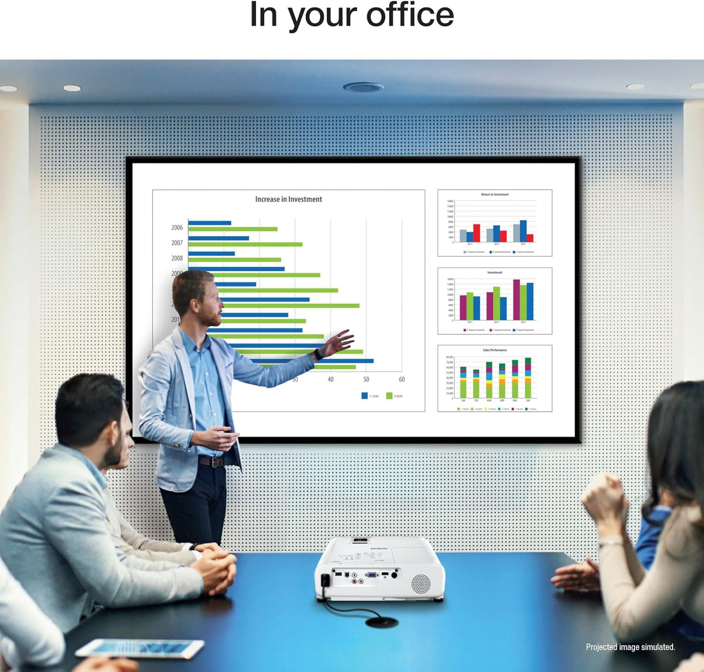Epson Pro EX7280 3-Chip 3LCD WXGA Projector, 4,000 Lumens Colour Brightness, 4,000 Lumens White Brightness, HDMI, Built-in Speaker, 16,000:1 Contrast Ratio