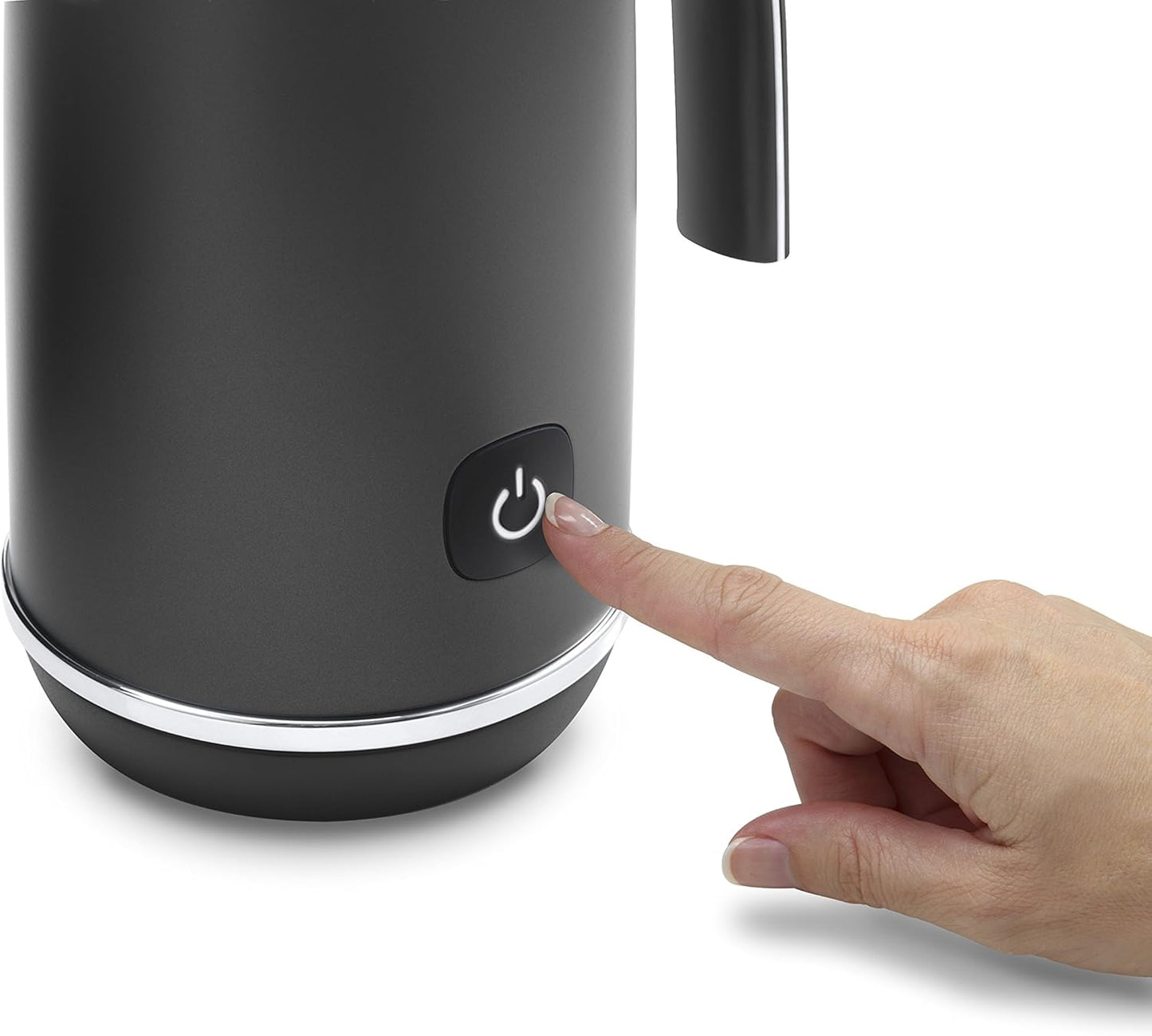 De'Longhi EMF2BK Plastic Electric Milk Frother with Hot and Cold Function Grey 17.02 x 11.43 x 19.56 cm; 889.04 Grams