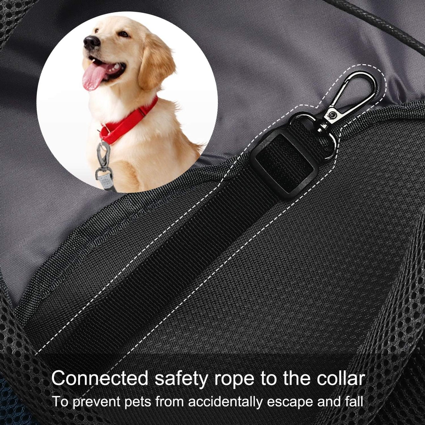 FDJASGY Pet Sling Carrier for Small Dogs Cats,Breathable Mesh Travelling Hand Free Puppy Backpack with Pouch and Adjustable Strap Carrier Grey