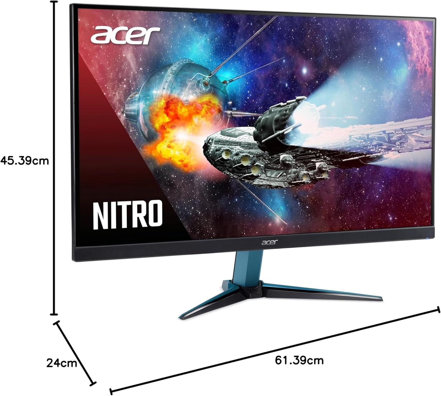 Acer VG272U W2bmiipx 27" WQHD (2560 x 1440) Widescreen Gaming IPS Monitor | AMD FreeSync Premium | 1ms (G to G) | up to 240Hz Refresh | 2 Speakers | VESA Compliant | HDMI and Display Port Cable Incl.