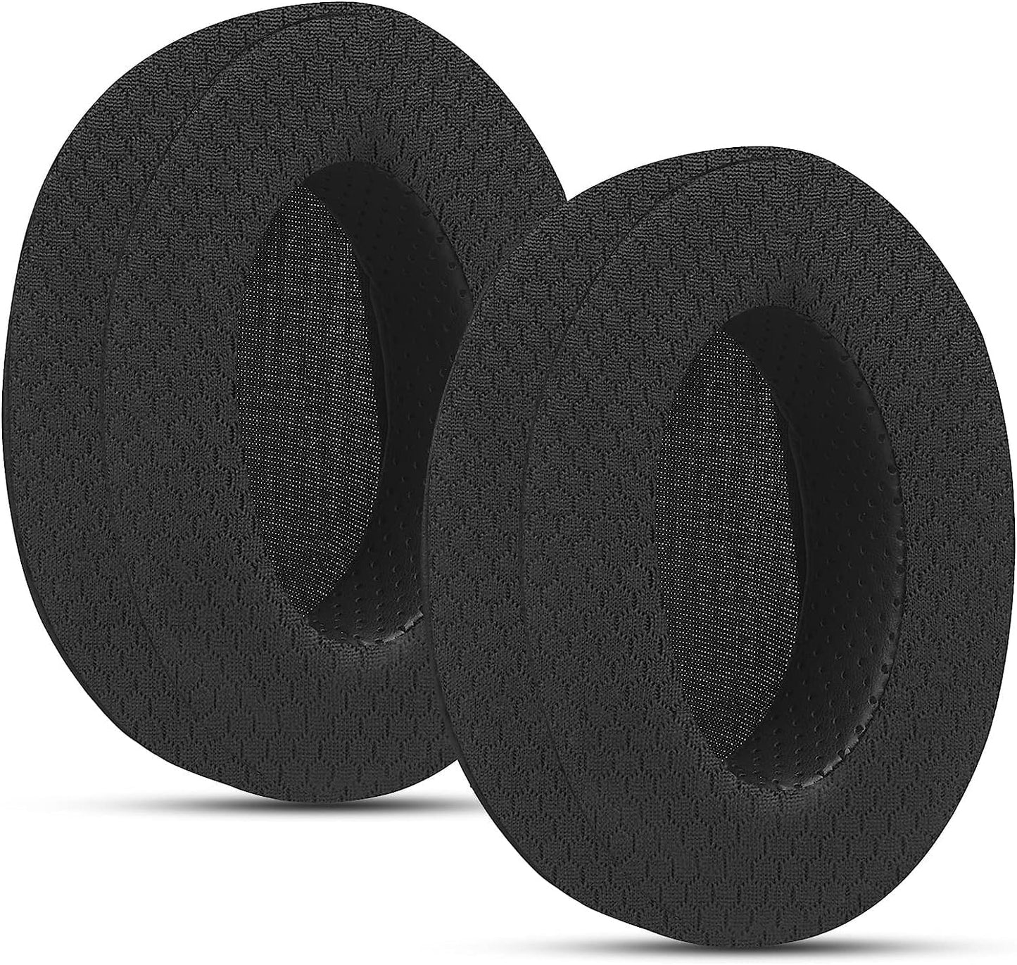 Upgraded Replacement Earpads Cushions for HyperX Cloud/Alpha, for Turtle Beach Stealth 400/600, for Audio Technica M50X/M40X&More, Ear Pads with Breathable Mesh Fabric/Added Thickness