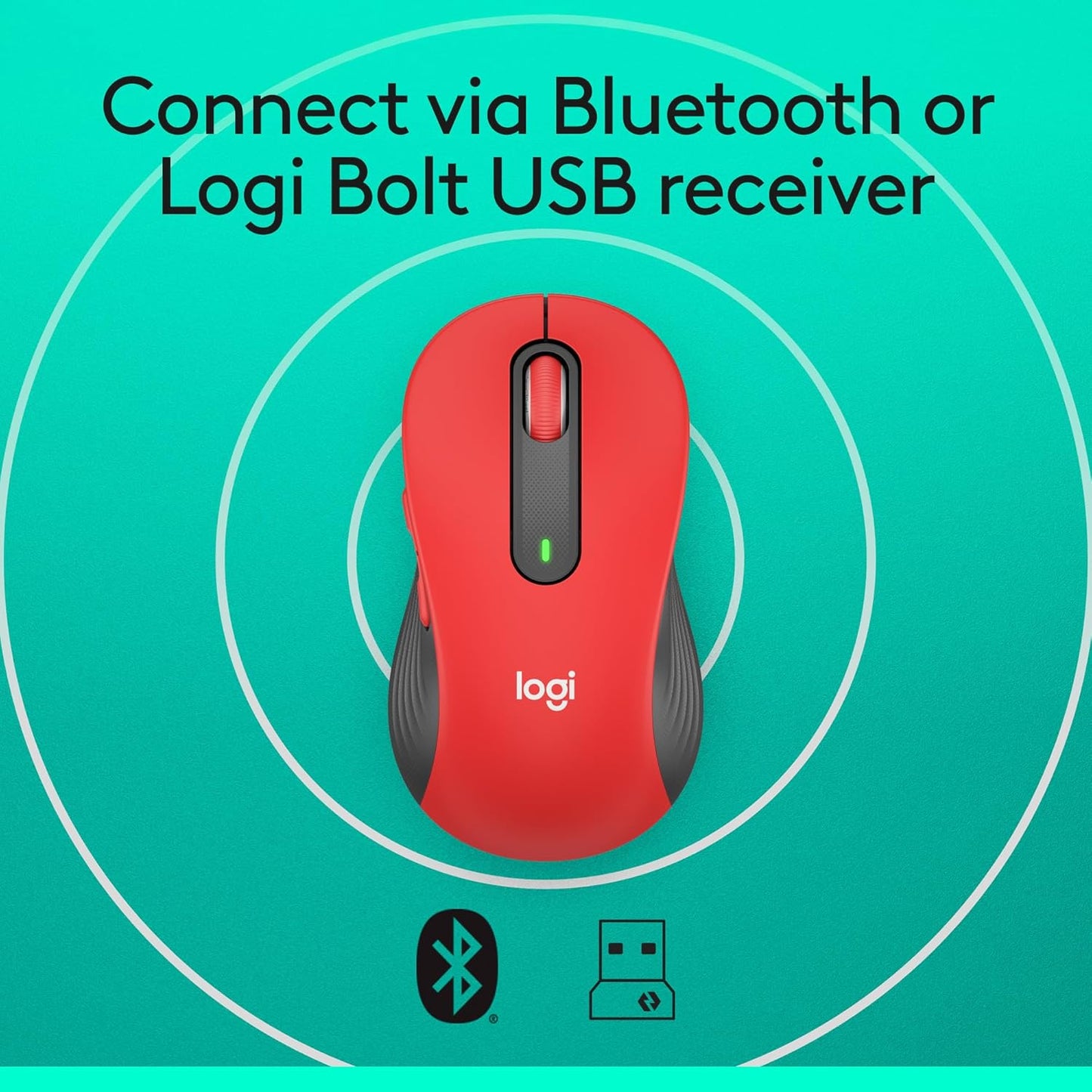 Logitech Signature M650 L Full Size Wireless Mouse - For Large Sized Hands, 2-Year Battery, Silent Clicks, Customizable Side Buttons, Bluetooth, for PC/Mac/Multi-Device/Chromebook - Black