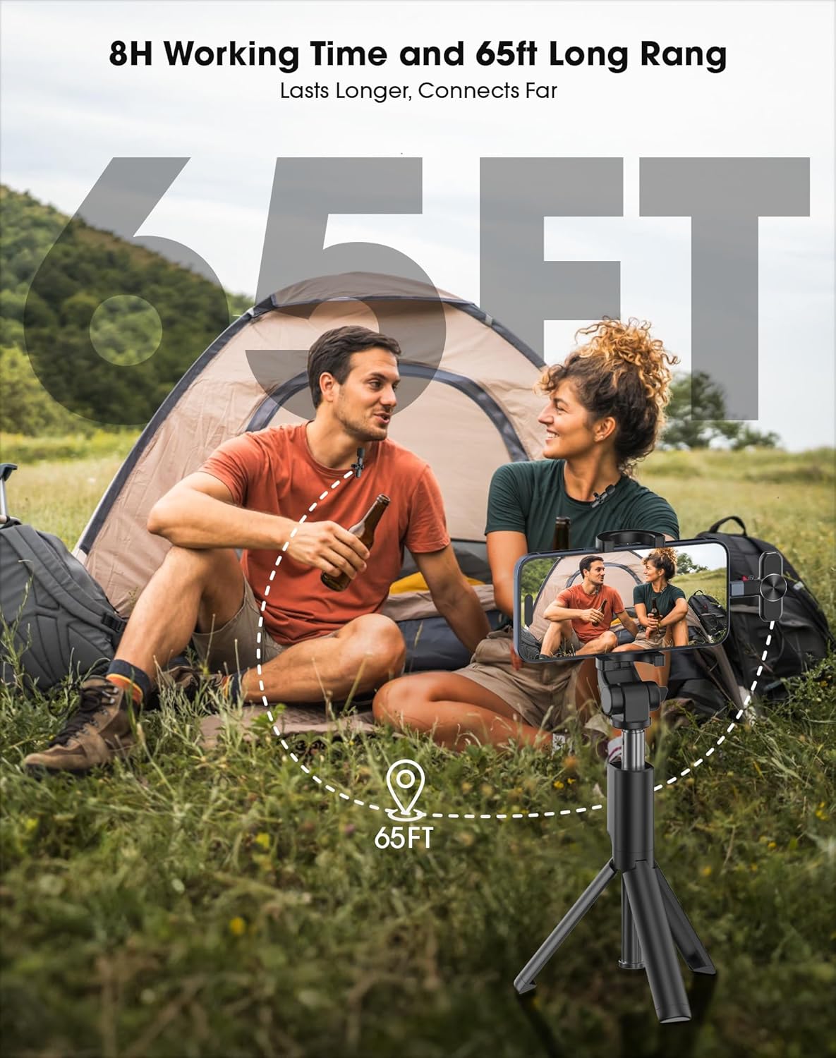 CKOKC Wireless Microphone for iPhone - Android Phone and Laptop PC, USB Microphones for Podcasting, Lavalier Microphone for Interview Video Vlog YouTube