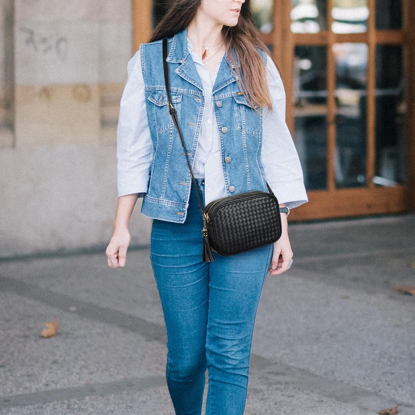Crossbody Bags for Women Small Over the Shoulder Saddle Purses and Boho Cross body Handbags,Vegan Leather