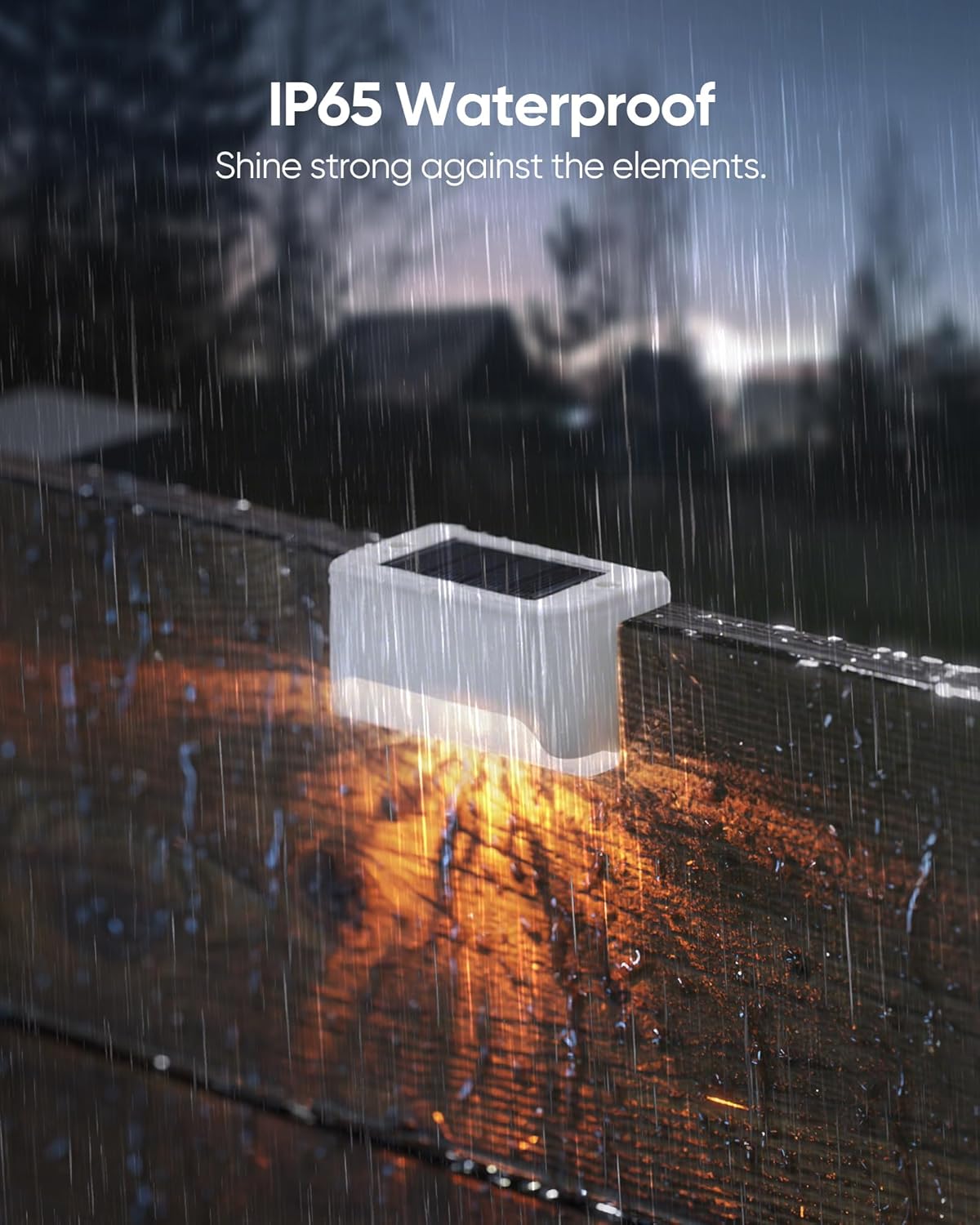 Solar Deck Lights 16 Pack Solar Fence Light Solar Powered Outdoor Step Light IP65 Waterproof LED Solar Pathway Light for Deck Fence Railing Garden Patio StairYard, Black