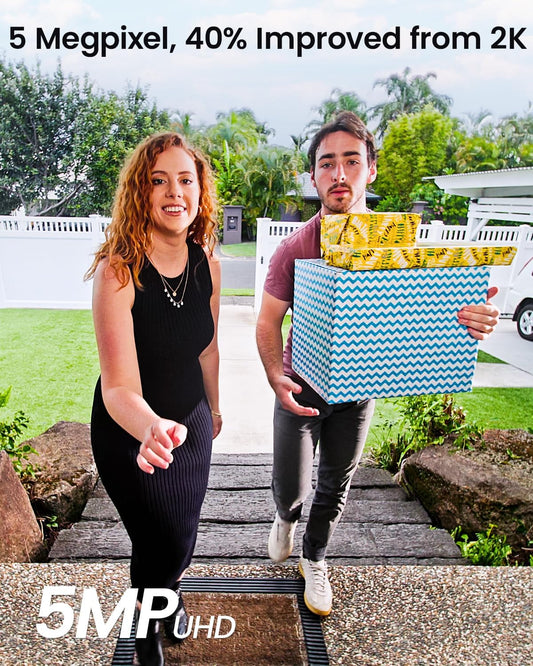 Doorbell Camera Wireless Outdoor, aosu 5MP Ultra HD, 3D Motion Detection Video Doorbell with Chime, Enhanced (2.4/5 GHz) WiFi, 180-Day Battery Life, Work with Alexa & Google Assistant