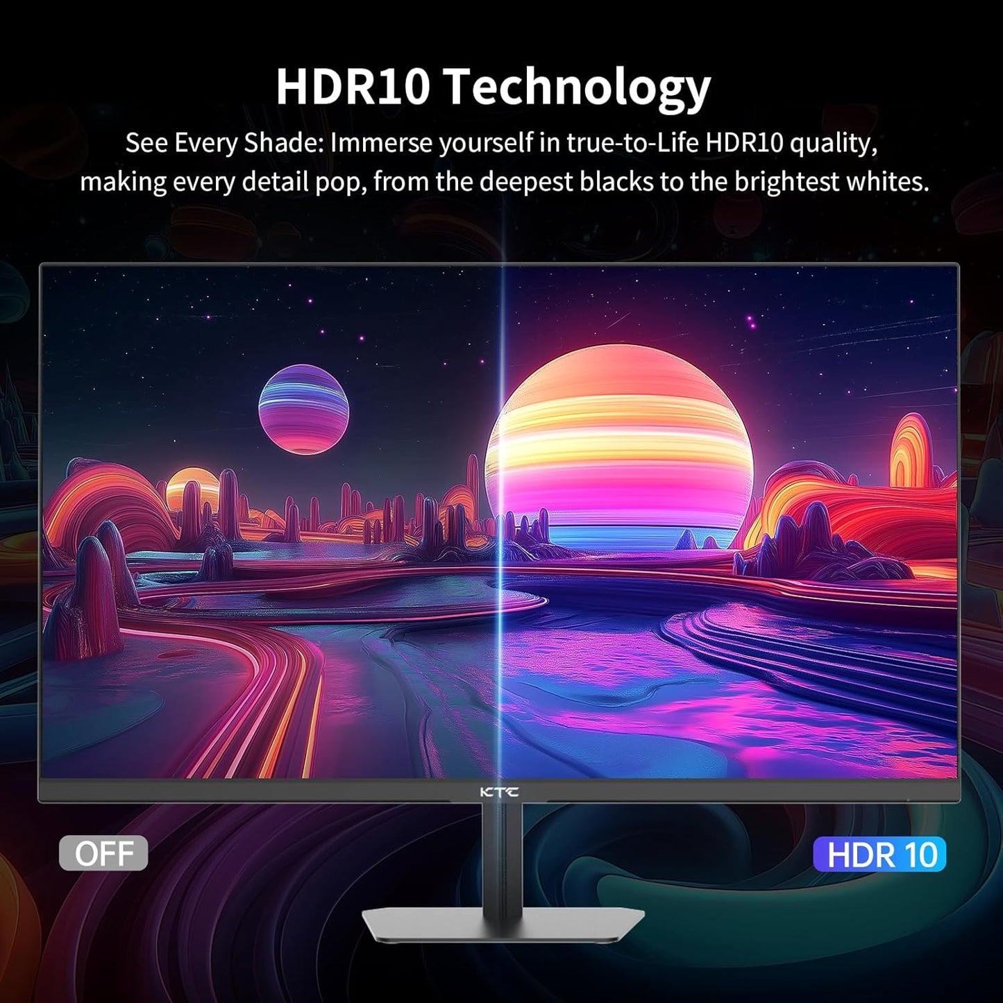 KTC 32 Inch 2K Computer Monitor, IPS 1440p Monitor with Ultra-Thin Bezels, HDR10, Freesync/G-sync, HDMI/DP Ports, Tilt Adjustable, Eyecare, Ideal for Business, Office, and Casual Gaming