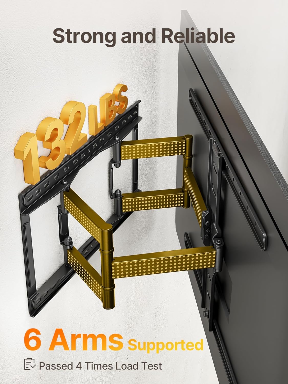 monTEK Ultra Slim TV Wall Mount for Most 43-90 inch TVs, 1.1" Thin Low Profile TV Bracket, Full Motion TV Mount Dual Swivel Articulating Tilt 6 Arms, Max VESA 600x400mm, Up to 132lbs, 16"/18" Studs