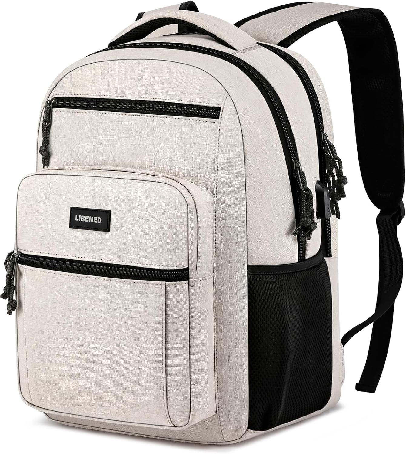 School backpack for Teen Boys, Backpack for Men,15.6 inch Laptop Backpack with USB Charging Port, Large Computer Bookbag with Compartments, Ergonomic Straps, Black