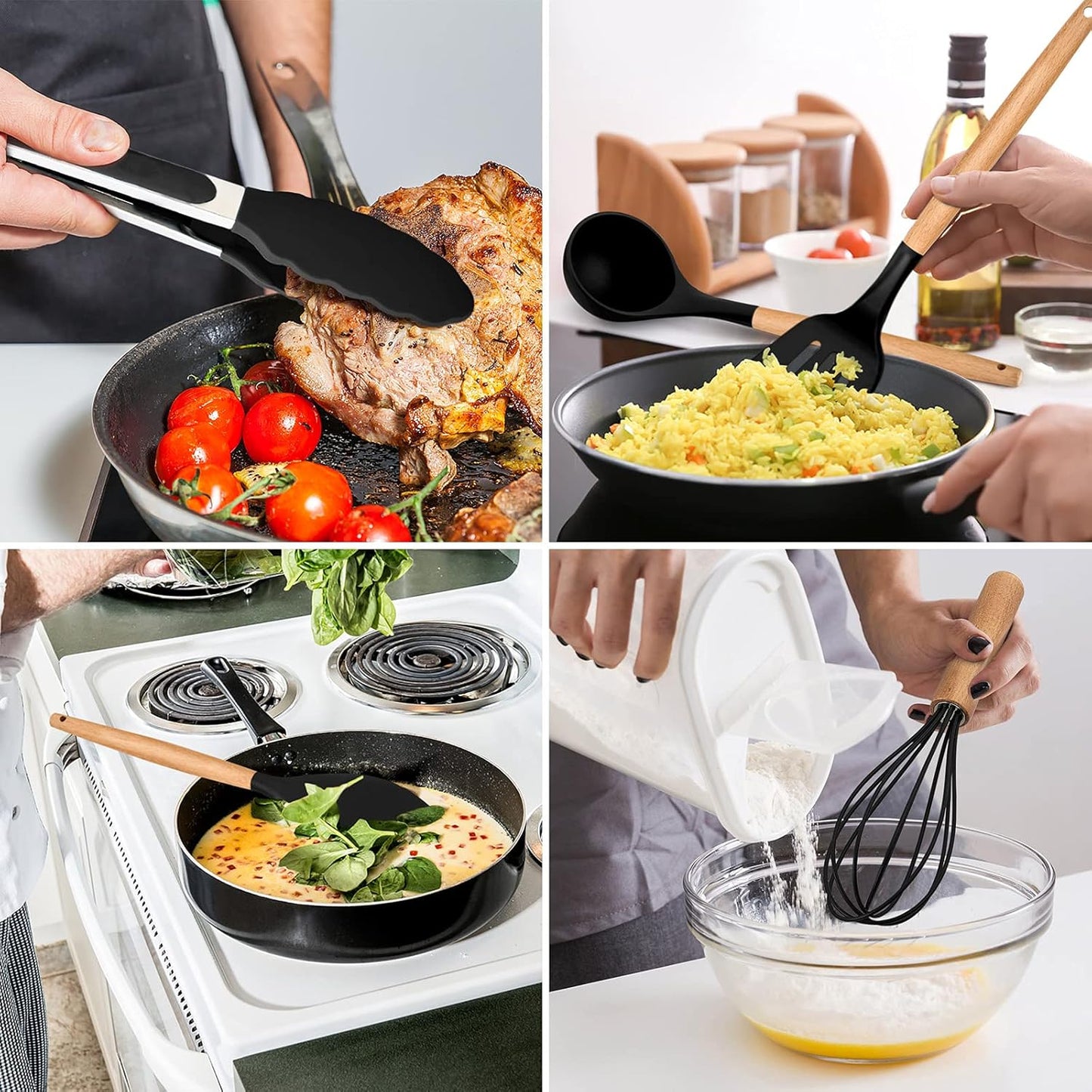 Purilite Select 6-Piece Silicone Cooking Utensil Set