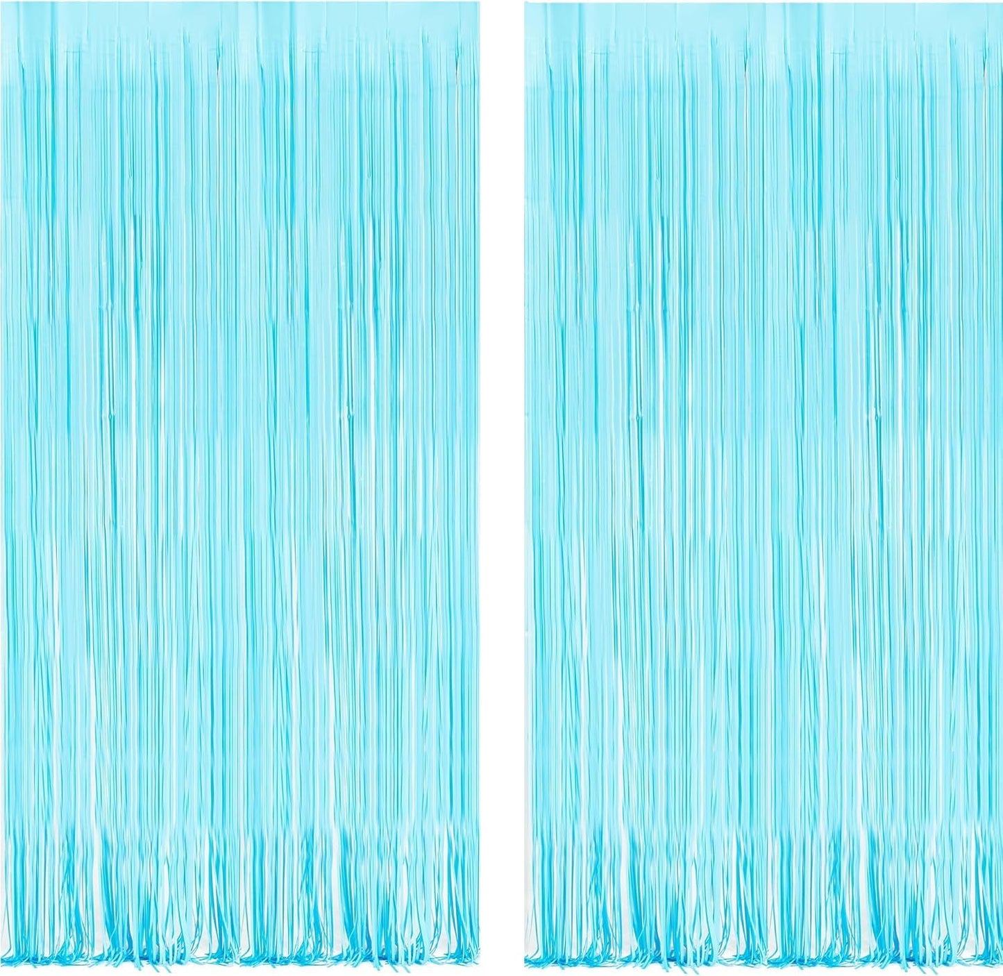 BRAVESHINE Pink Glitter Tinsel Foil Fringe Curtain - 2 Pcs 3.2x8.2 ft Metallic Party Supplies Photo Backdrop for Girl Princess Birthday Unicorn Bachelorette Butterfly Bridal Shower Party Decorations