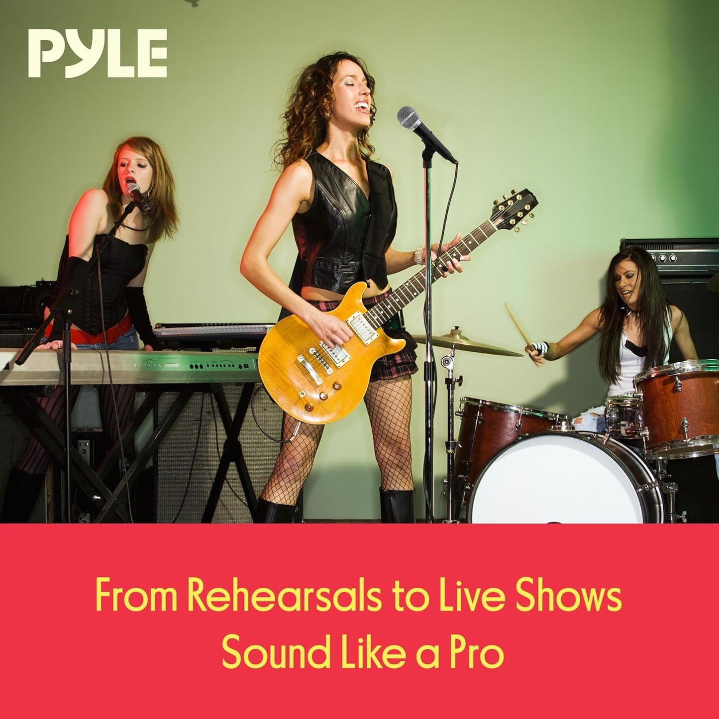 Pyle Professional Dynamic Vocal Microphone - Moving Coil Dynamic Cardioid Unidirectional Handheld Microphone with ON/OFF Switch Includes 15ft XLR Audio Cable to 1/4'' Audio Connection - PDMIC59