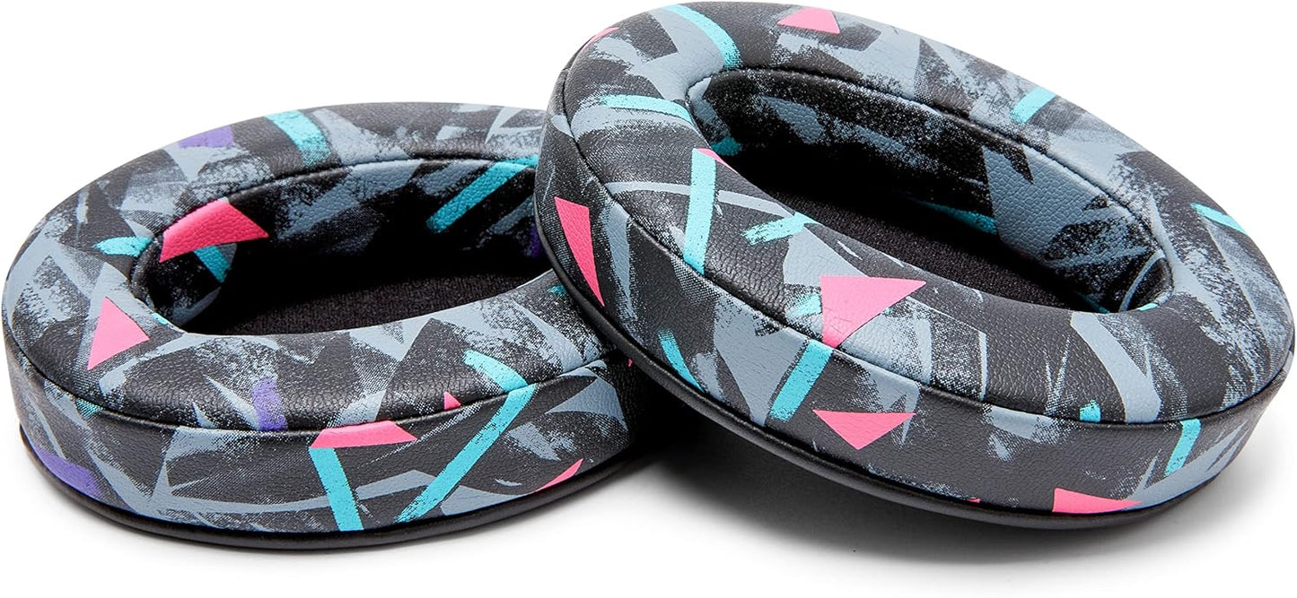 WC PadZ - The Ultimate Upgraded Earpads by Wicked Cushions - Compatible with Audio Technica, HyperX, SteelSeries Arctis & More - Extra Thick - Bigger Opening - Softer Memory Foam | (90s Black)