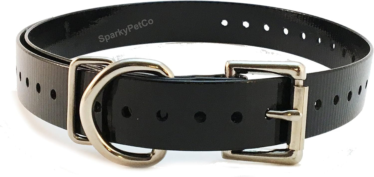 Replacement Strap for Dogtra Collars - 3/4" Wide Ultra-Durable Dog E-Collar Replacement for Training, Bark, Shock, Electric, and GPS Collars - 28" Adjustable Length Solid Black