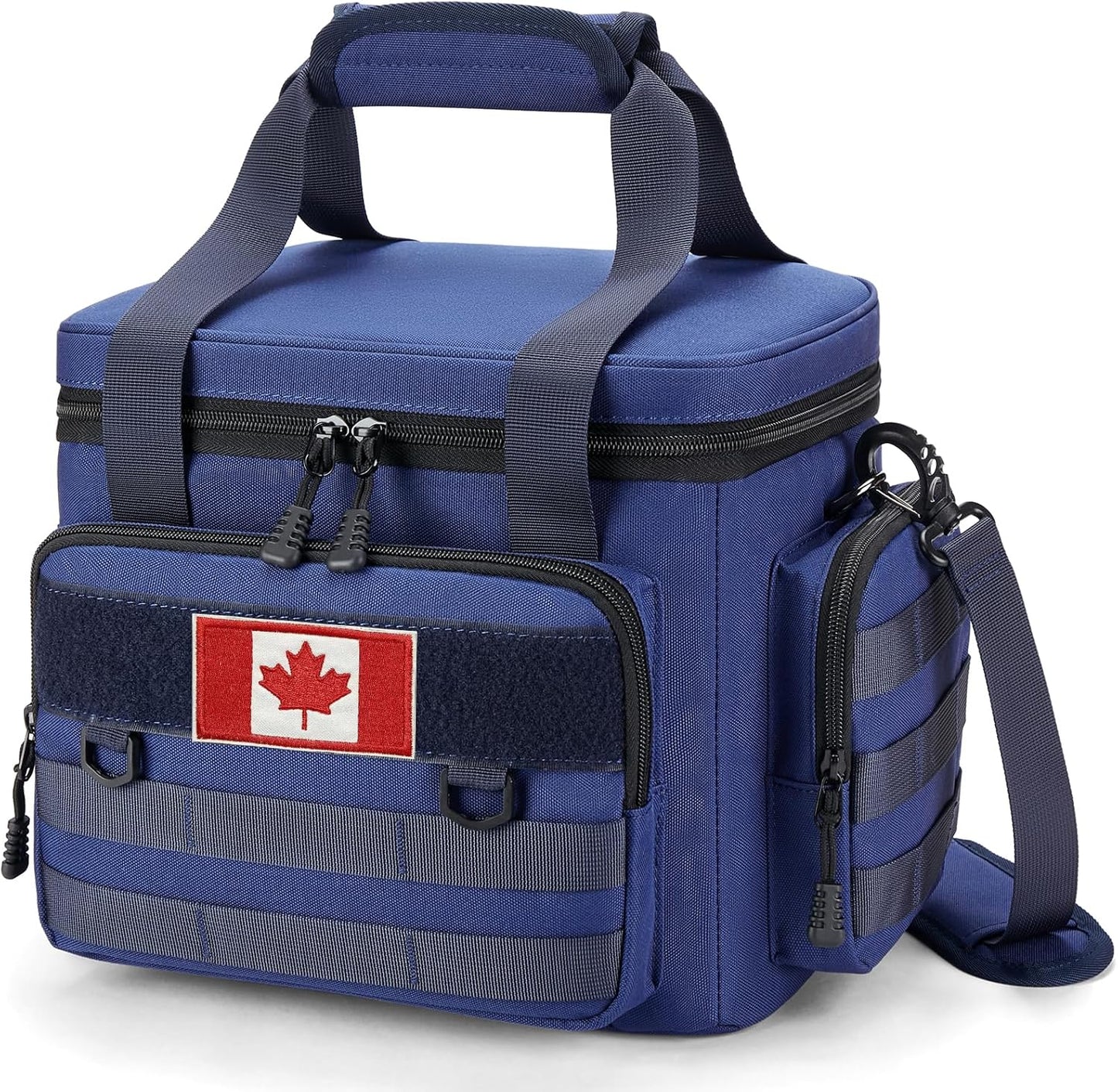 Tactical Lunch Bag for Men, Large Leakproof Insulated Lunch Box, Lunch Cooler Bag with Shoulder Strap, Lunch Pail for Adults Work Outdoor Picnic Trips, Black Camo
