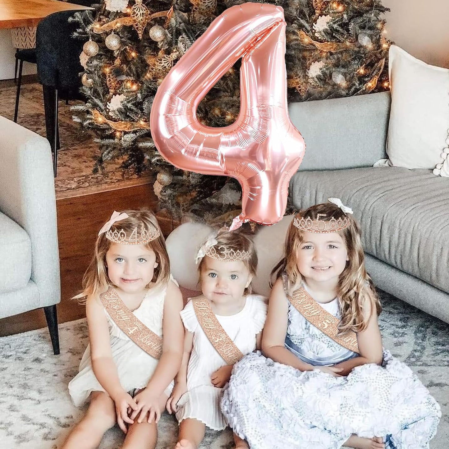 65th Birthday Decorations for Women, Including 65th Birthday Sash and Crown, Cake Topper and Candles, Number Balloons Rose Gold, 65 Year Old Gifts for Women