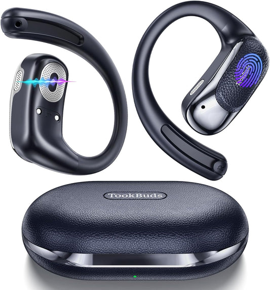 AI Translation Earbuds Real-Time, 3-in-1 Open-Ear Headphones with 145 Languages & Accents, Bluetooth 5.4 Translator Earbuds, 60H Battery, HD Audio, for Travel Business (Midnight Blue)