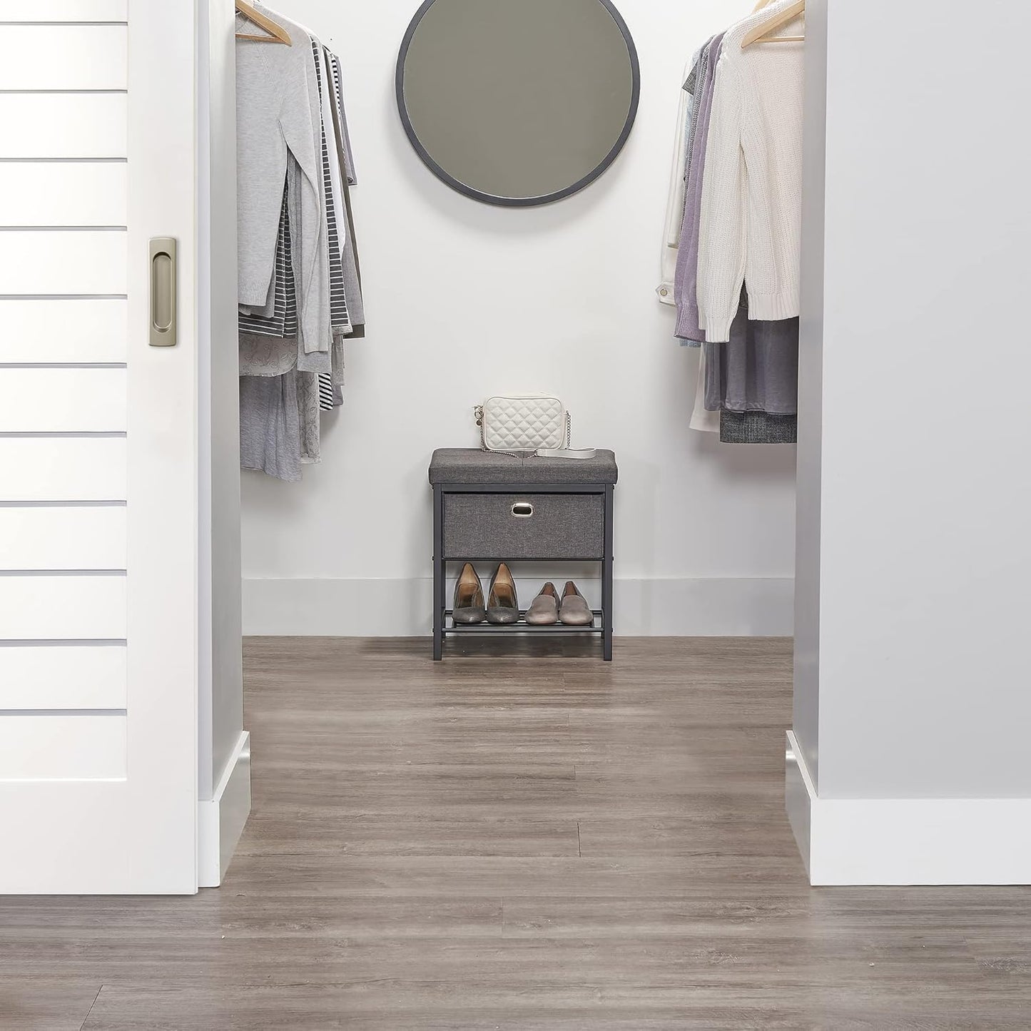 Neatfreak Storage Bench With Drawer - Entryway Seat With Shoe Rack - Home Decor Stool for Mudroom, Foyer or Foot Rest - 13 x 18 x 19 Inch
