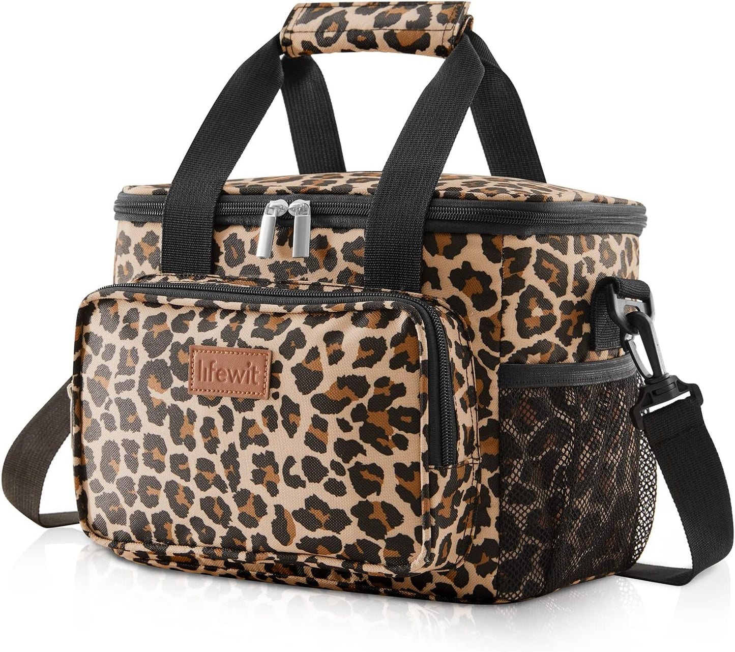 Lifewit Large Lunch Bag for Adults, 24-Can 15L Insulated Lunch Box Leakproof Soft Cooler Cooling Tote for Men Women, Waterproof Reusable Cooler Bags for Work Office Outdoor Picnic Camping, Black