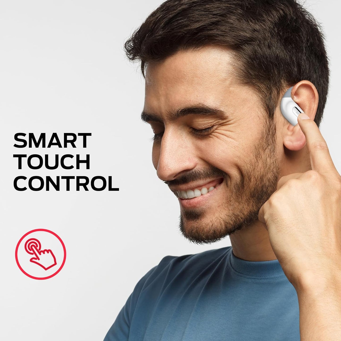 Monster Open Ear AC317 Headphones, Bluetooth 5.4 Wireless Headphones with Stereo Sound, 24H Playback, Crystal Clear Calls, Type-C Charging, Touch Control, Sweat Resistant Open Ear Wireless Earbuds