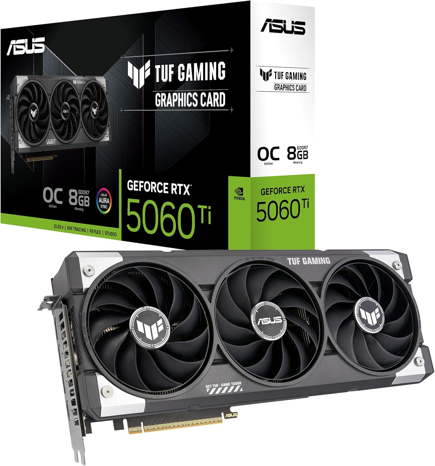 The SFF-Ready ASUS Prime GeForce RTX™ 5060 Ti 16GB GDDR7 OC Edition Graphics Card (PCIe® 5.0, 16GB GDDR7, HDMI®/DP 2.1, 2.5-Slot, Axial-tech Fans, Dual BIOS)