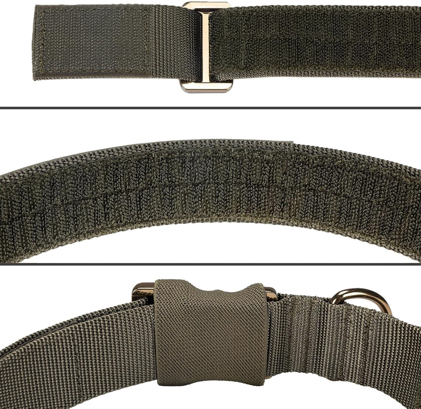 EXCELLENT ELITE SPANKER Tactical Dog Collar Nylon Adjustable K9 Collar Military Dog Collar Heavy Duty Metal Buckle with Handle(Coyote Brown-XL)