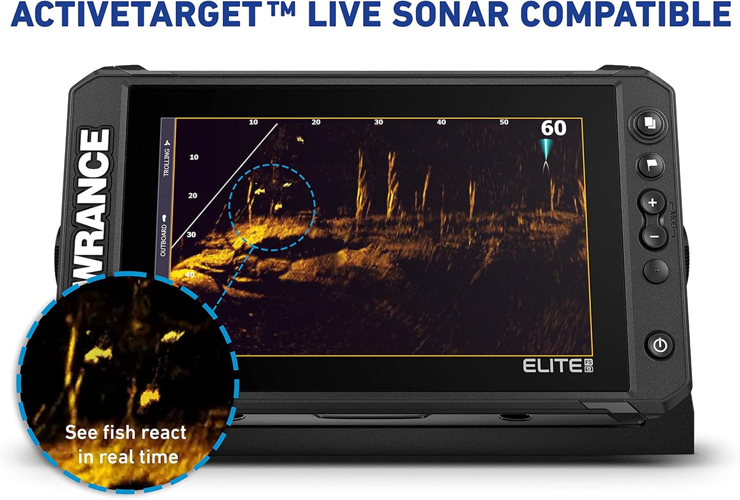 Lowrance Elite FS 7 Fish Finder with HDI Transducer, Preloaded C-MAP Contour+ Charts