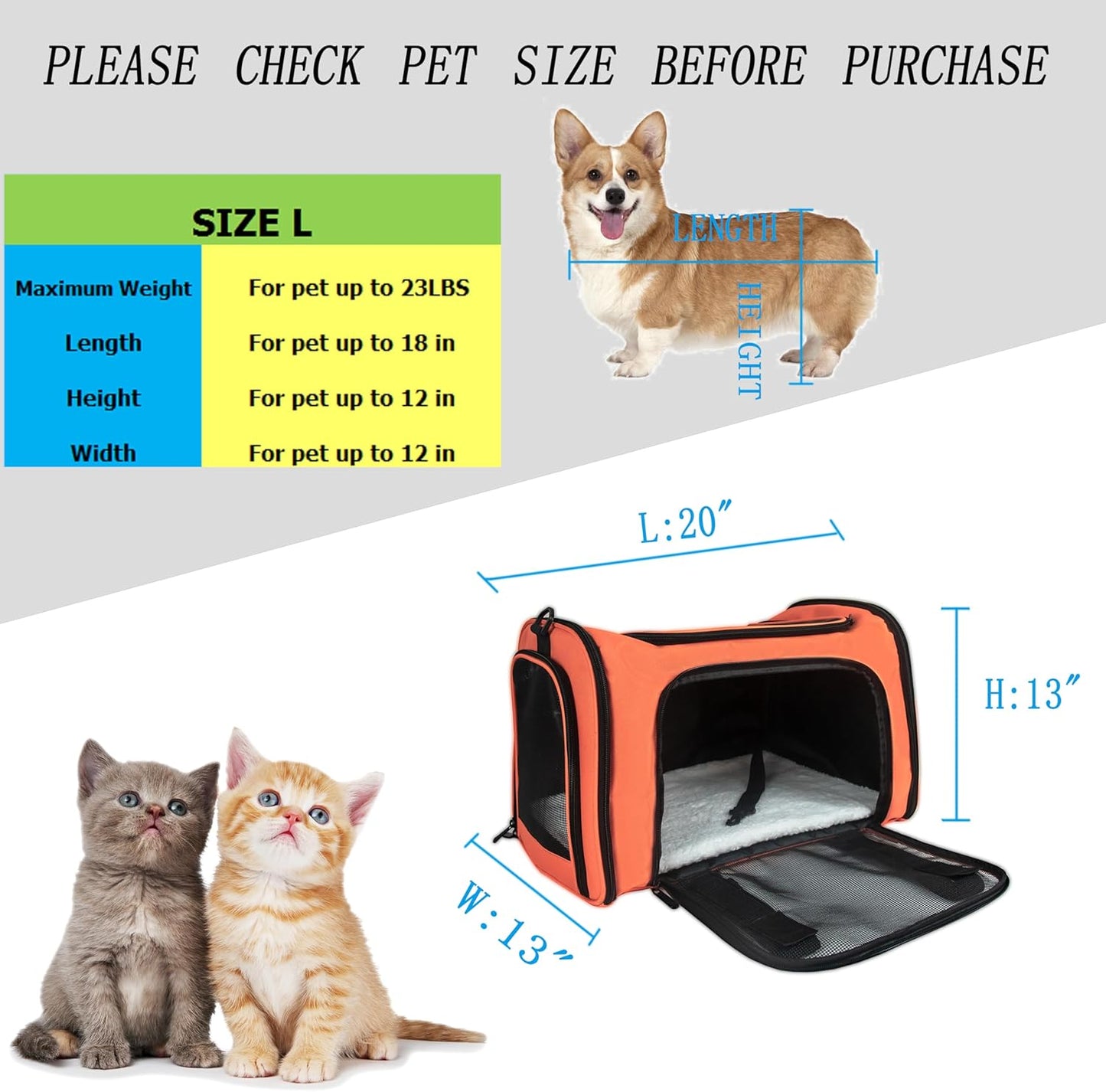 NextFri Soft Sided Carrier for Cats Dogs,TSA Airline Approved Collapsible Travel Pet Carrier (Magenta, Medium)