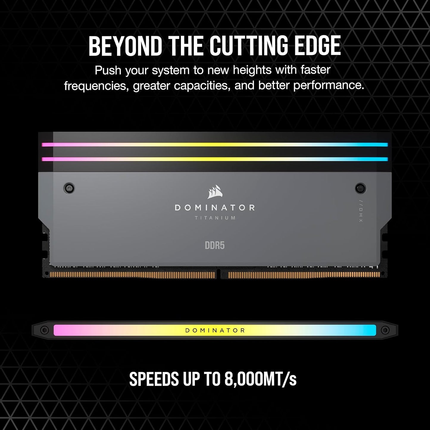 CORSAIR Dominator Titanium RGB DDR5 RAM 96GB (2x48GB) 6000MHz CL30-36-36-76 1.40V AMD Expo Intel XMP 3.0 Desktop Computer Memory – White (CMP96GX5M2B6000Z30W)