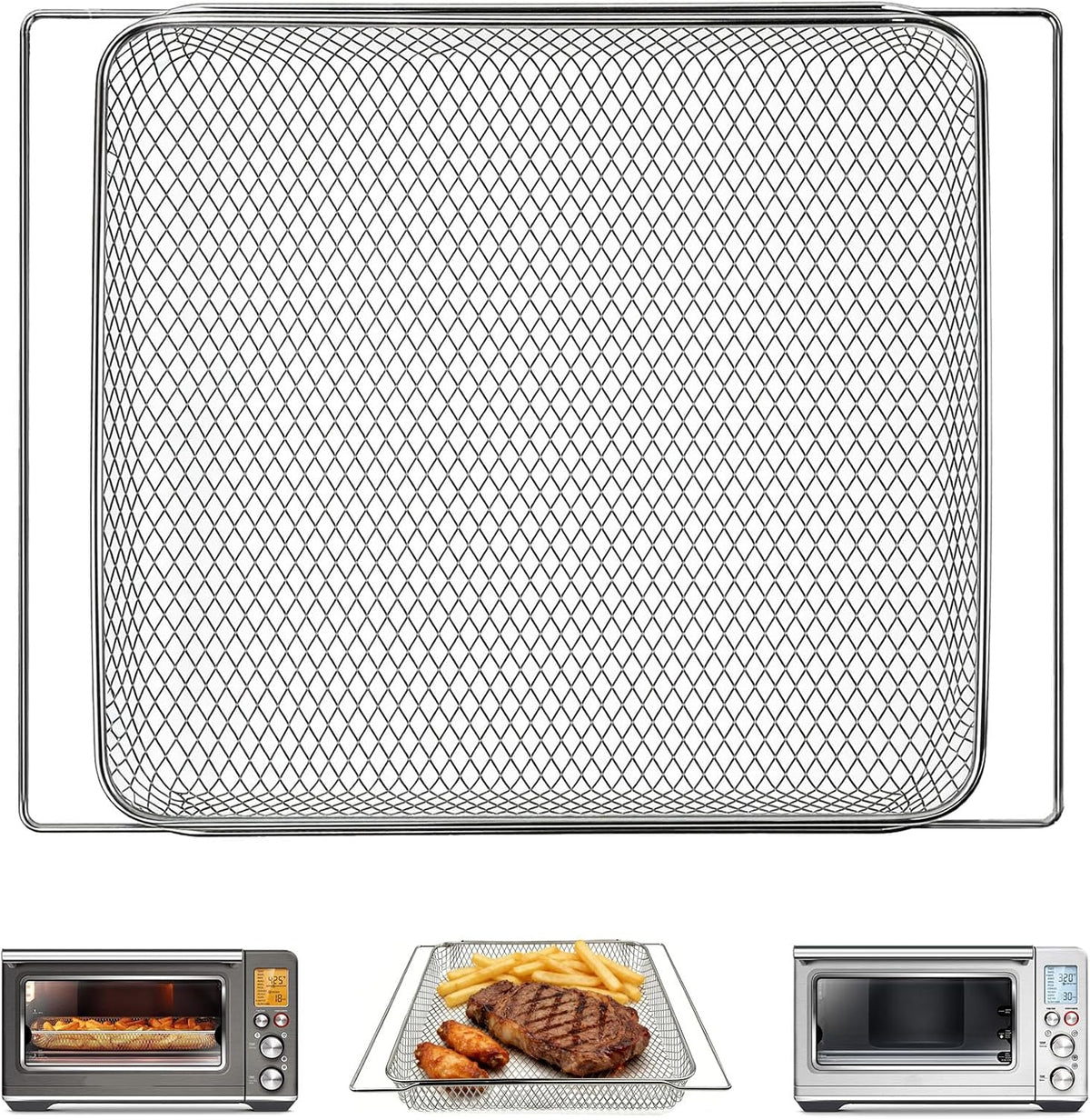 GWY Air Fryer Basket for BOV860BSS Smart Oven Air Fryer and Convection Oven Breville BOV845BSS Smart Oven Pro Countertop Oven,14.1"D x 11.1"W x 1"H Toaster Oven Baskets Accessories Replacement Parts