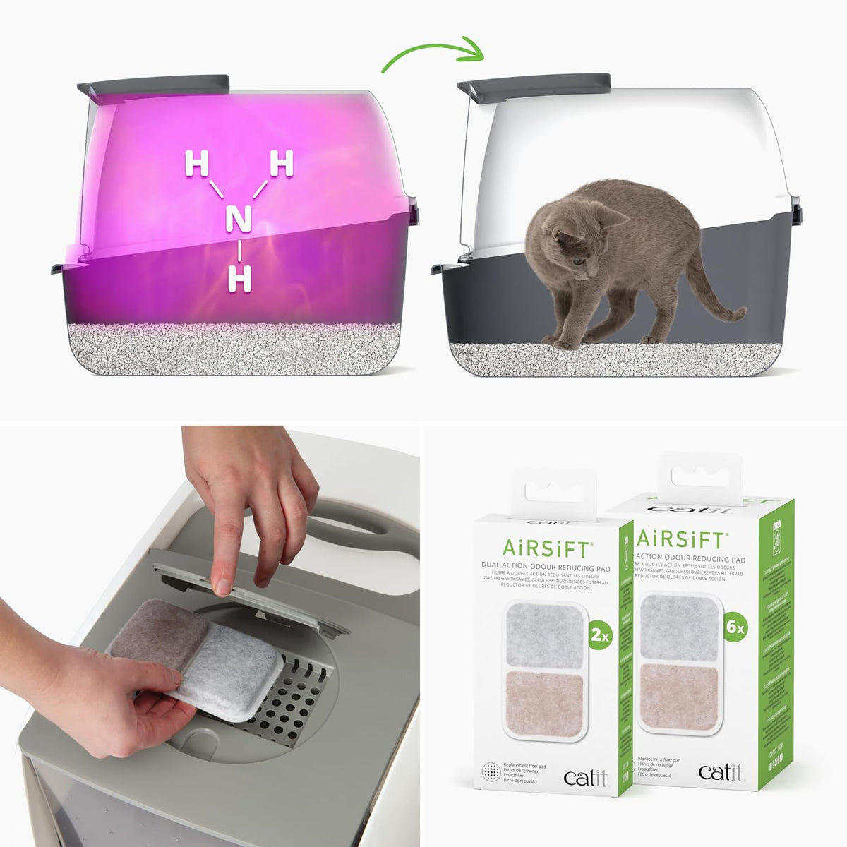 Catit Airsift Litter Pan, Regular