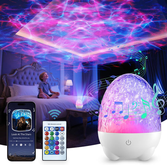 Purilite Select Northern Lights Projector – 17 Color Aurora Lamp with Bluetooth Speaker & Remote | Night Light, Mood Lamp, and Room Decor in One