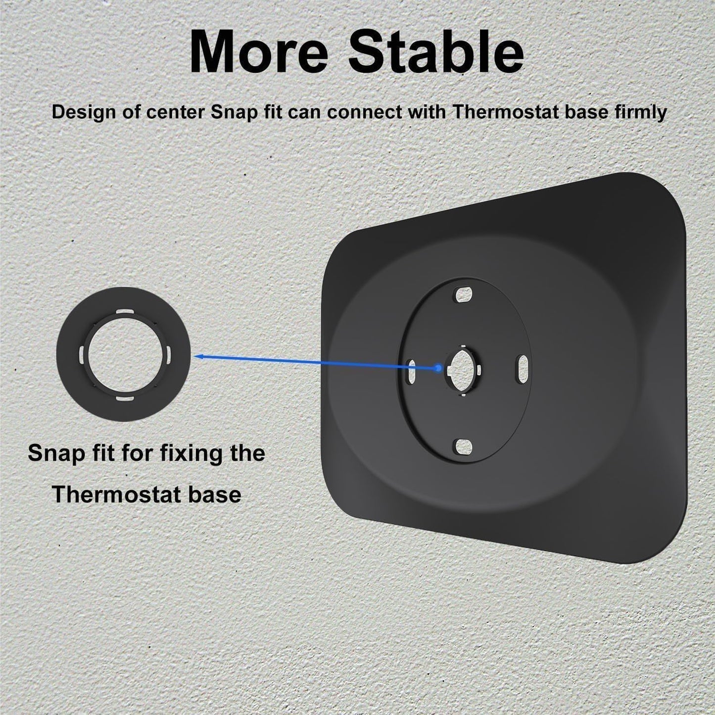 BAOKZZOM Nest Thermostat Wall Plate Cover Replacement Compatible with Google Nest Learning Thermostat (4th Gen), Practical Nest Learning Thermostat 4 Trim Kit, Snap fit Design (Black, 1 Pack)
