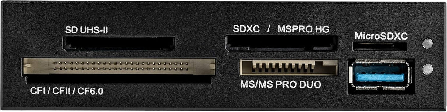 StarTech.com USB 3.0 Internal Multi-Card Reader with UHS-II Support - SecureDigital/Micro SD/Memory Stick/Compact Flash Memory Card Reader (35FCREADBU3), black