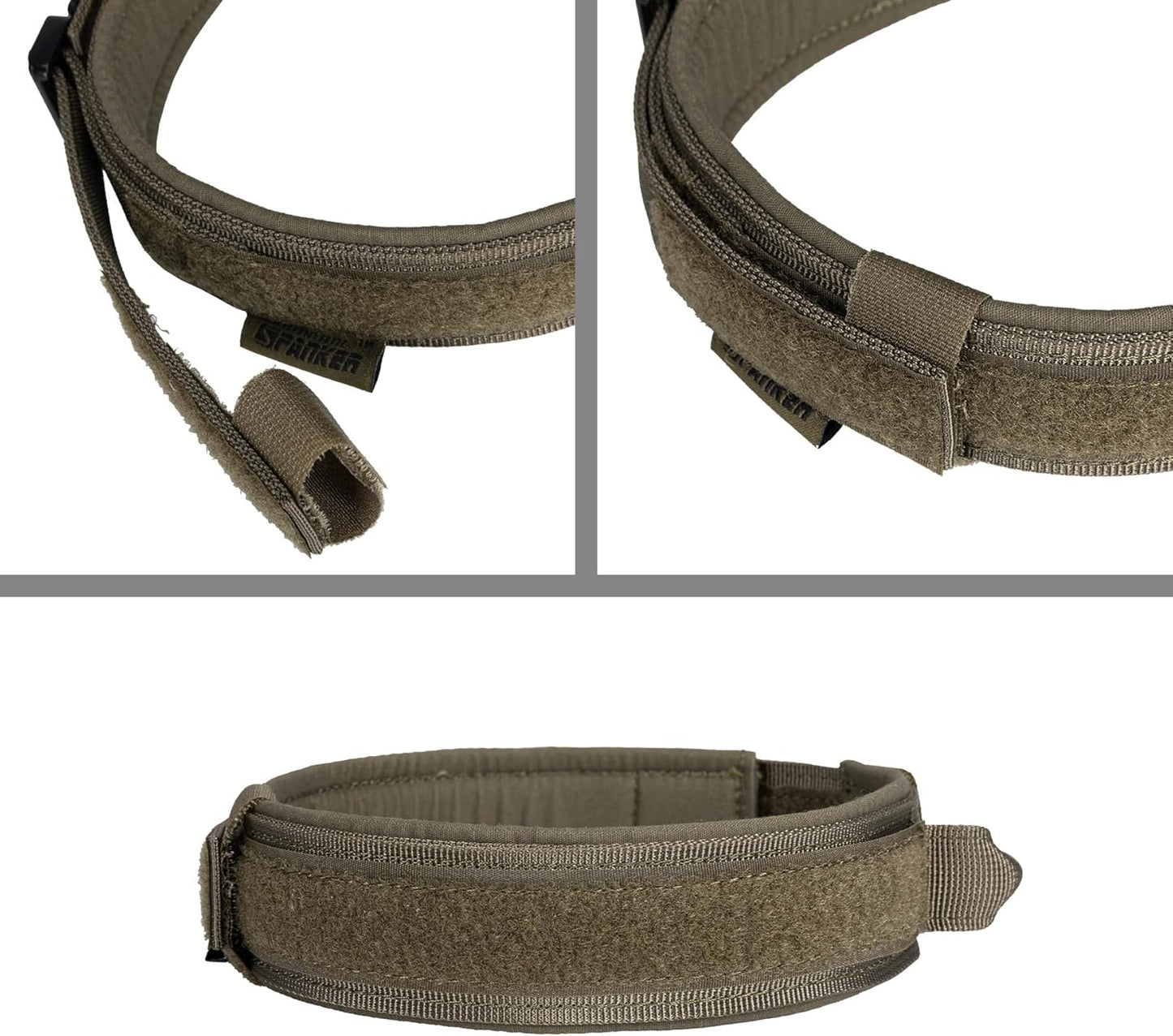 EXCELLENT ELITE SPANKER Tactical Dog Collar Nylon Adjustable K9 Collar Military Dog Collar Heavy Duty Metal Buckle with Handle(Coyote Brown-XL)