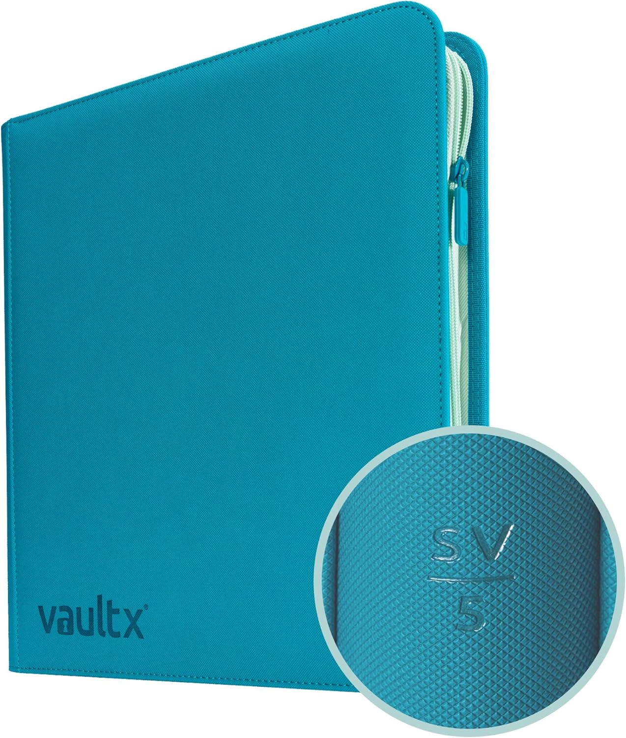 Vault X 12 Pocket Trading Card Zip Binder, 480 Cards, Compatible with Pokemon Scarlet & Violet Set, Exo-Tec Album Material, 20 Side-Loading Pages, Folder for Collectible TCG (SV1)
