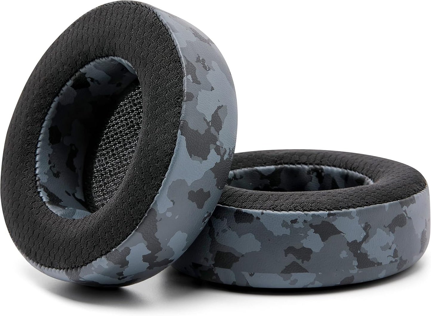 WC Freeze Virtuoso - Hybrid Fabric Cooling Gel Replacement Earpads for Corsair Virtuoso Gaming Headset, Made by Wicked Cushions, Improved Durability, Thickness and Sound Isolation |90s Black