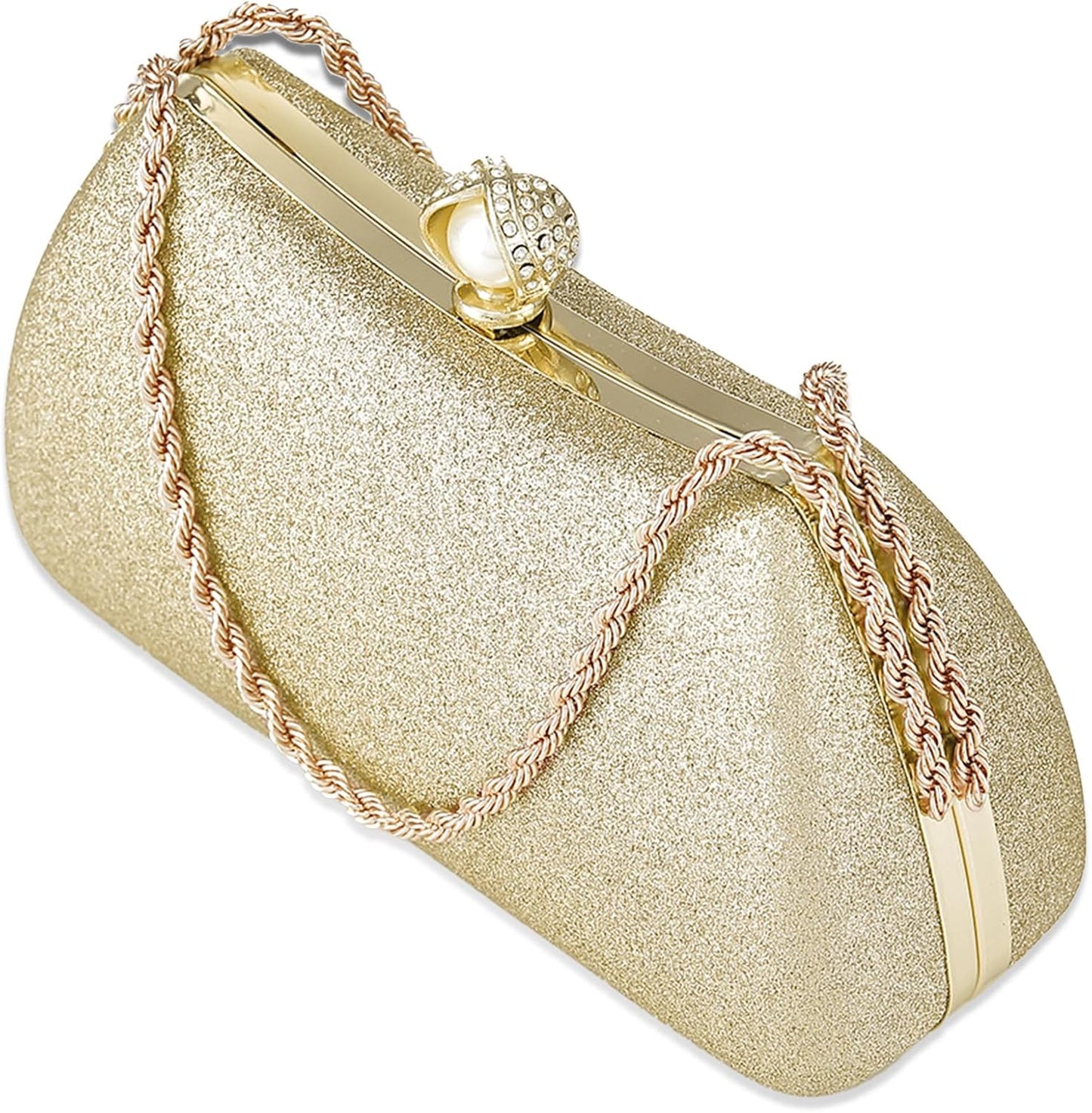 Buric Evening Clutch Bag for Women Glitter Shiny Dress Purse Wedding Bride Handbags Evening Clutches for Cocktail Party