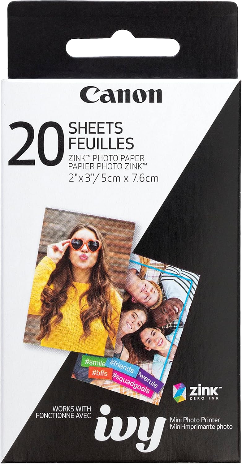 Canon 3215C001 IVY ZINK photo printer paper, 50 sheets