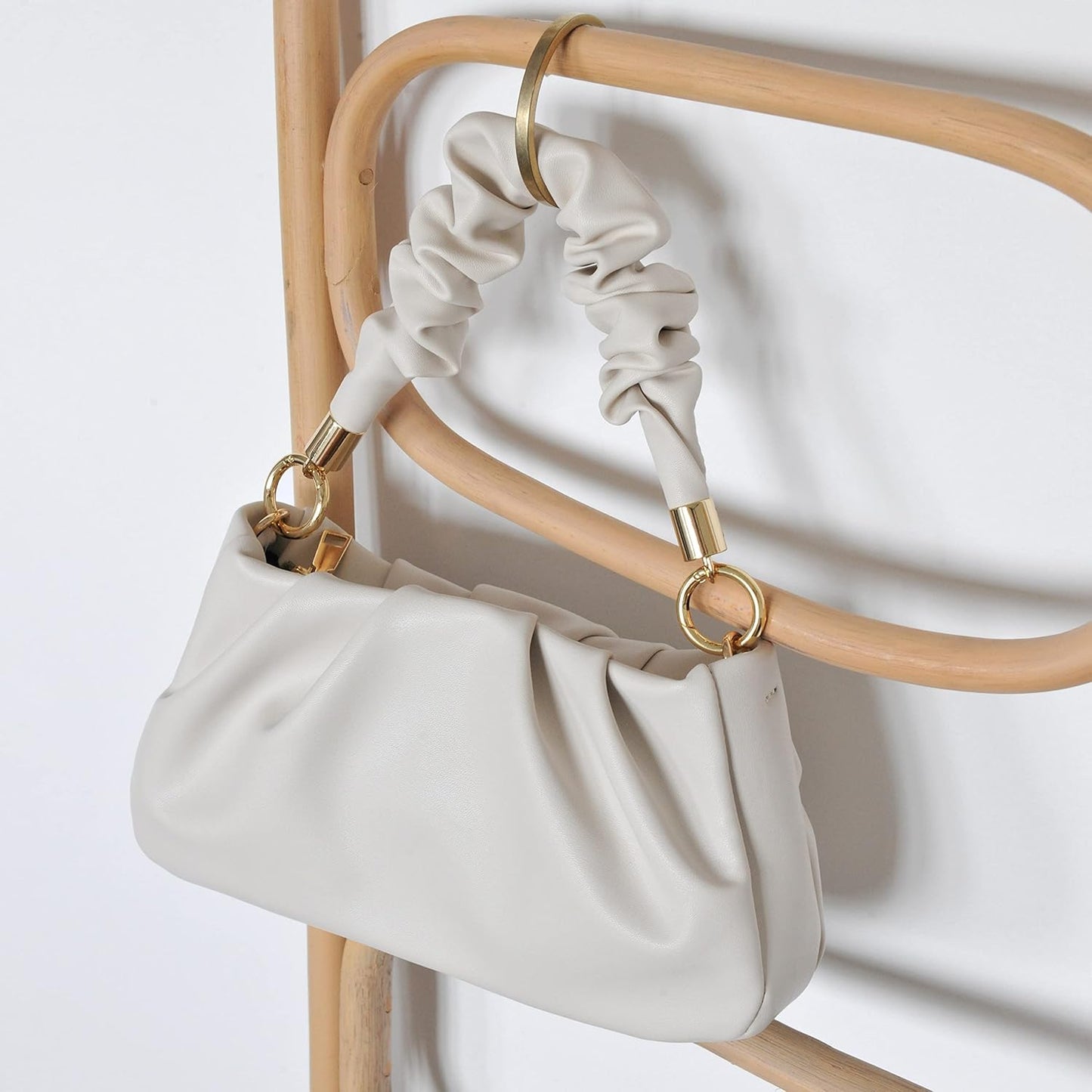 Cloud Pouch Bag Women Shoulder Handbag Soft Vegan Leather Vintage Hobo Chain Cross body Bag