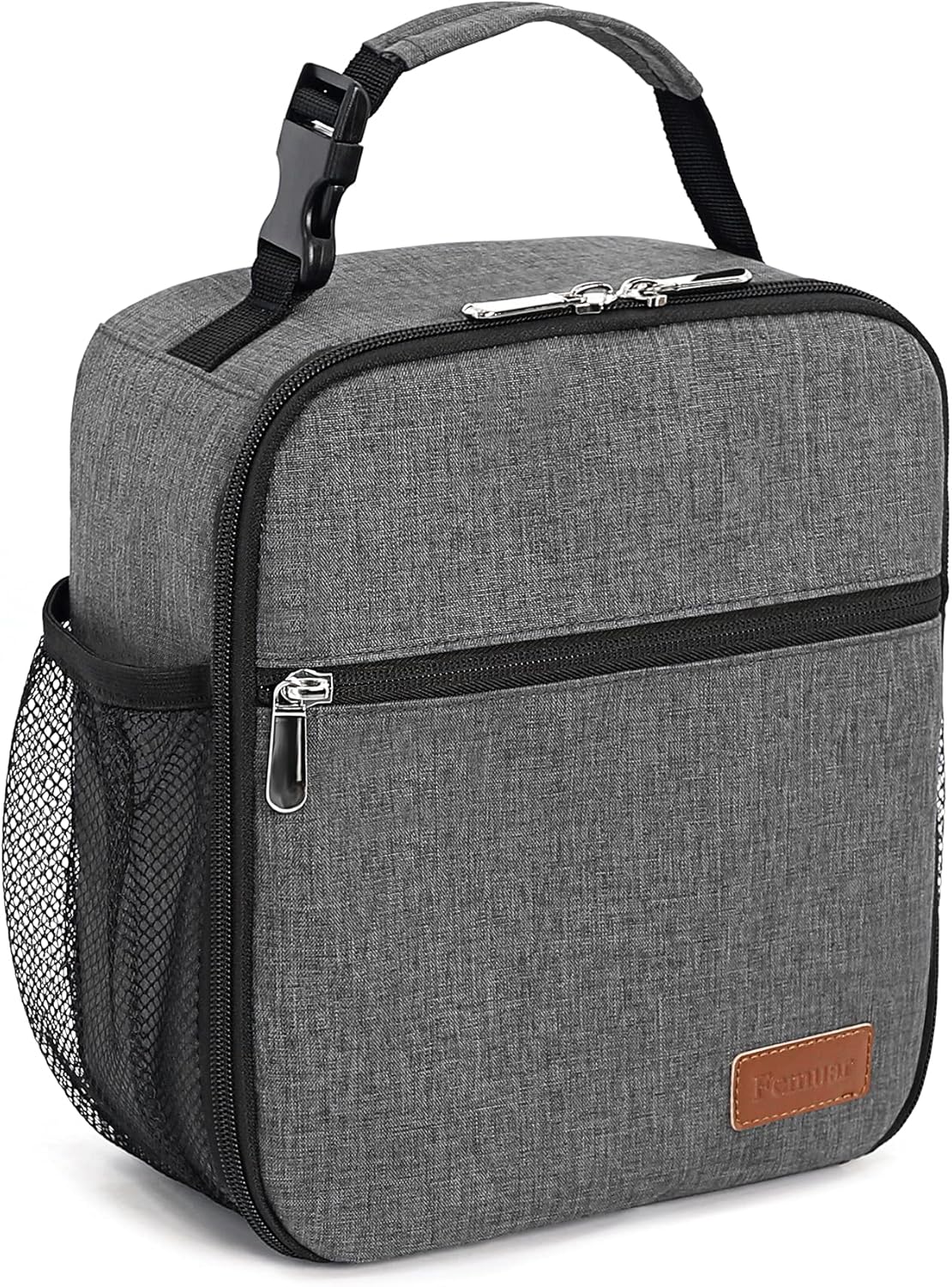 Lunch Box for Men Women Adults Small Lunch Bag for Office Work Picnic - Reusable Portable Lunchbox, Black
