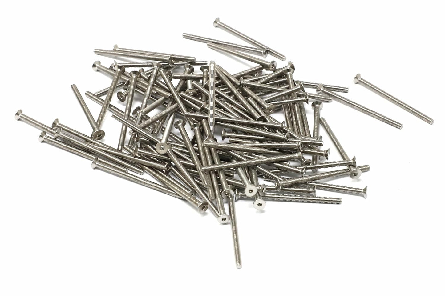 iexcell 5 Pcs M8 x 80mm Thread Pitch 1.25 mm Stainless Steel 304 Hex Socket Flat Head Cap Screws Bolts Kit