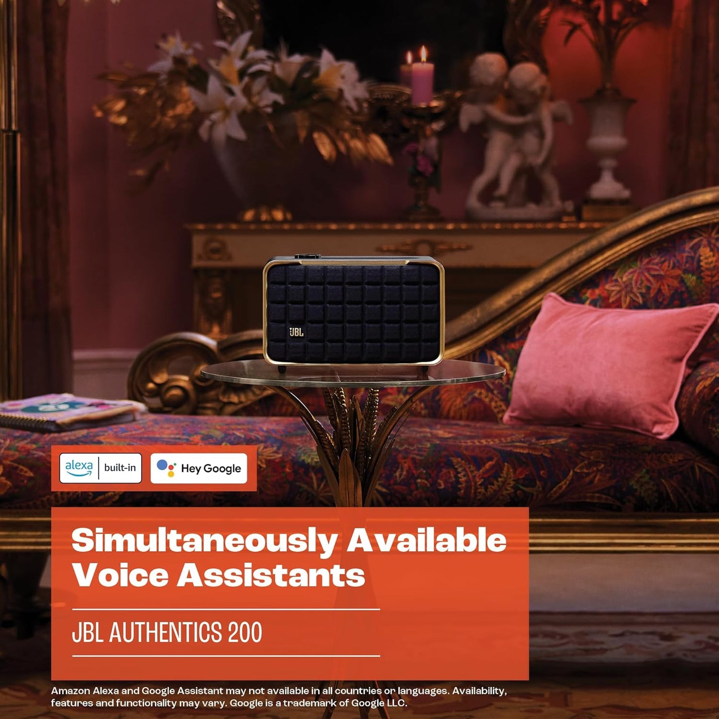 JBL Authentics 300 - Wireless Home Speaker, Music Streaming Services via Built-in Wi-Fi, Built in Battery, Built in Alexa and Google Assistant