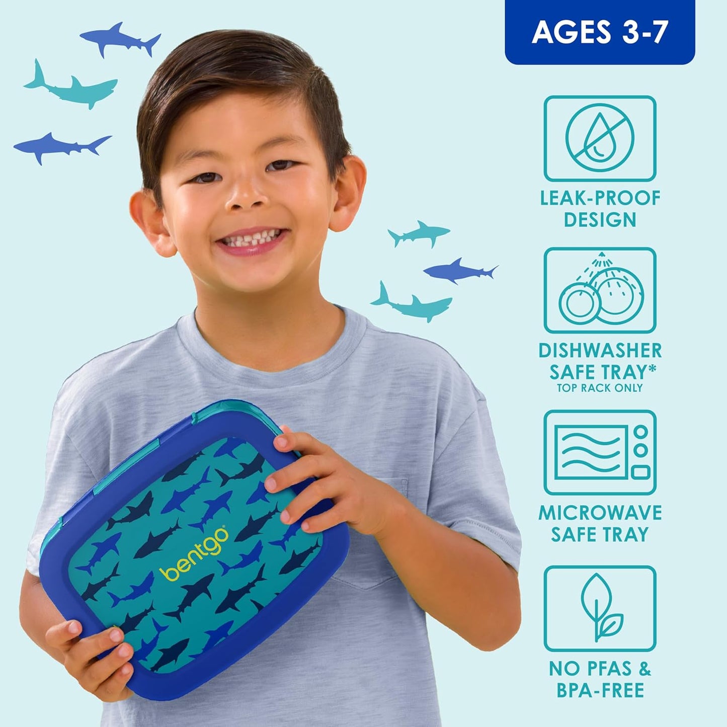Bentgo Kids Prints Leak-Proof, 5-Compartment Bento-Style Kids Lunch Box - Ideal Portion Sizes for Ages 3 to 7 - BPA-Free, Dishwasher Safe, Food-Safe Materials - 2021 Collection (Llamas)