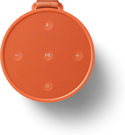 Bang & Olufsen Beosound Explore - Wireless Portable Outdoor Bluetooth Speaker, IP 67 Dustproof and Waterproof, Bonfire Orange - PuriLite